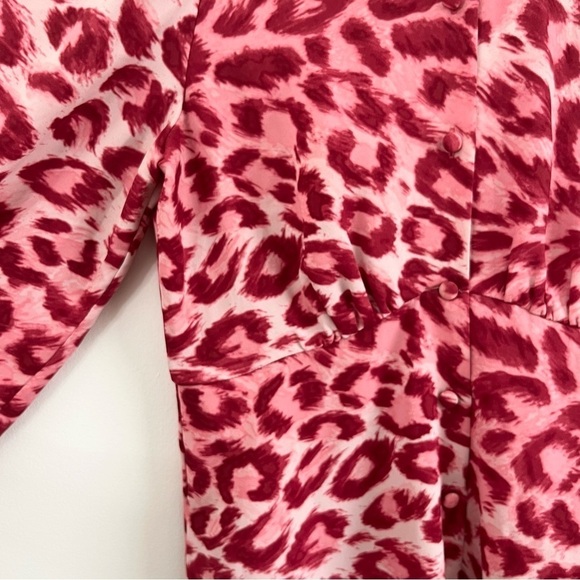 Kate Spade Panthera Leopard Long-Sleeve Mini Shirtdress - Picture 3 of 16